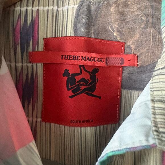 THEBE MAGUGU Sangoma Bone Printed Shirtdress Size Large - Picture 7 of 15